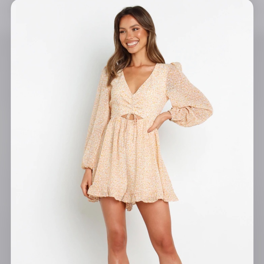 Petal and Pup Orange Floral Numu Romper